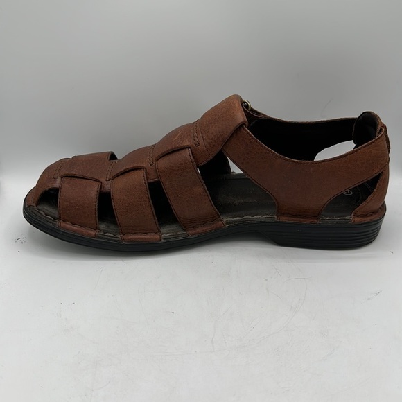 Rockport men’s brown leather fisherman sandals, size 9 main image 10